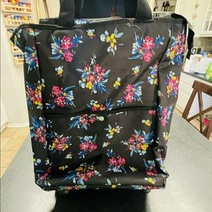 Flowered rolling tote Woman Within
